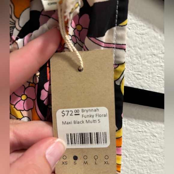 NWT Pinch Brynnah Funky Floral, Maxi Black Multi // size S - Picture 3 of 8